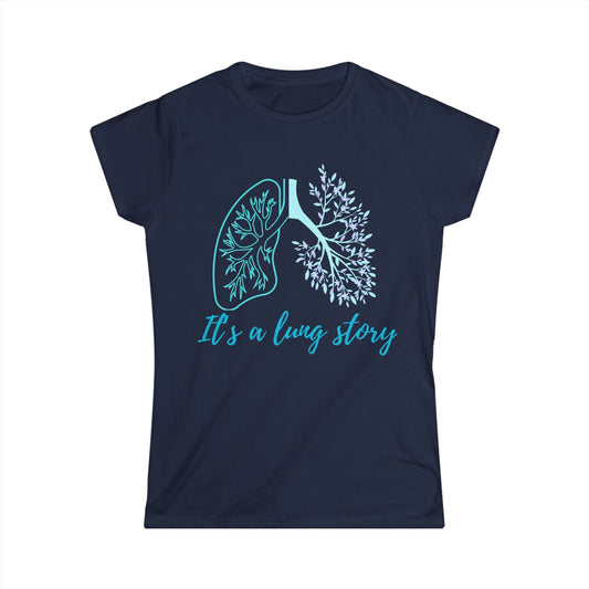 Lung Cancer T-shirt | It's a Lung Story (Blue) - House of VV