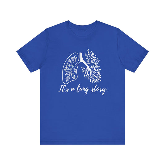 Lung Cancer T-shirt | It's a Lung Story (White) - House of VV