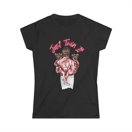 Women Twin Mom Shirt (Pink) - House of VV