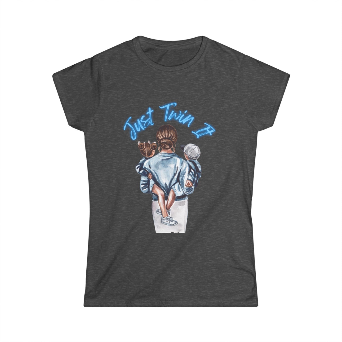 Women Twin Mom Shirt (Blue) - House of VV