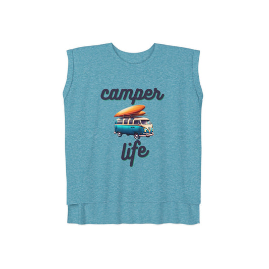 Womens Flowy Rolled Cuff Tee | Camping Shirts - House of VV