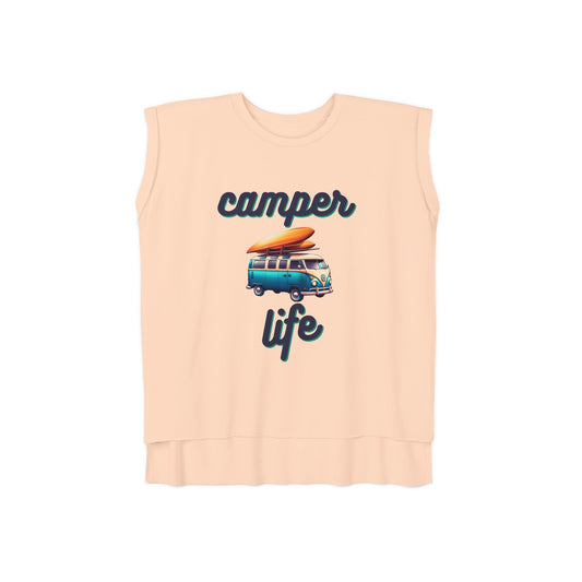 Womens Flowy Rolled Cuff Tee | Camping Shirts - House of VV