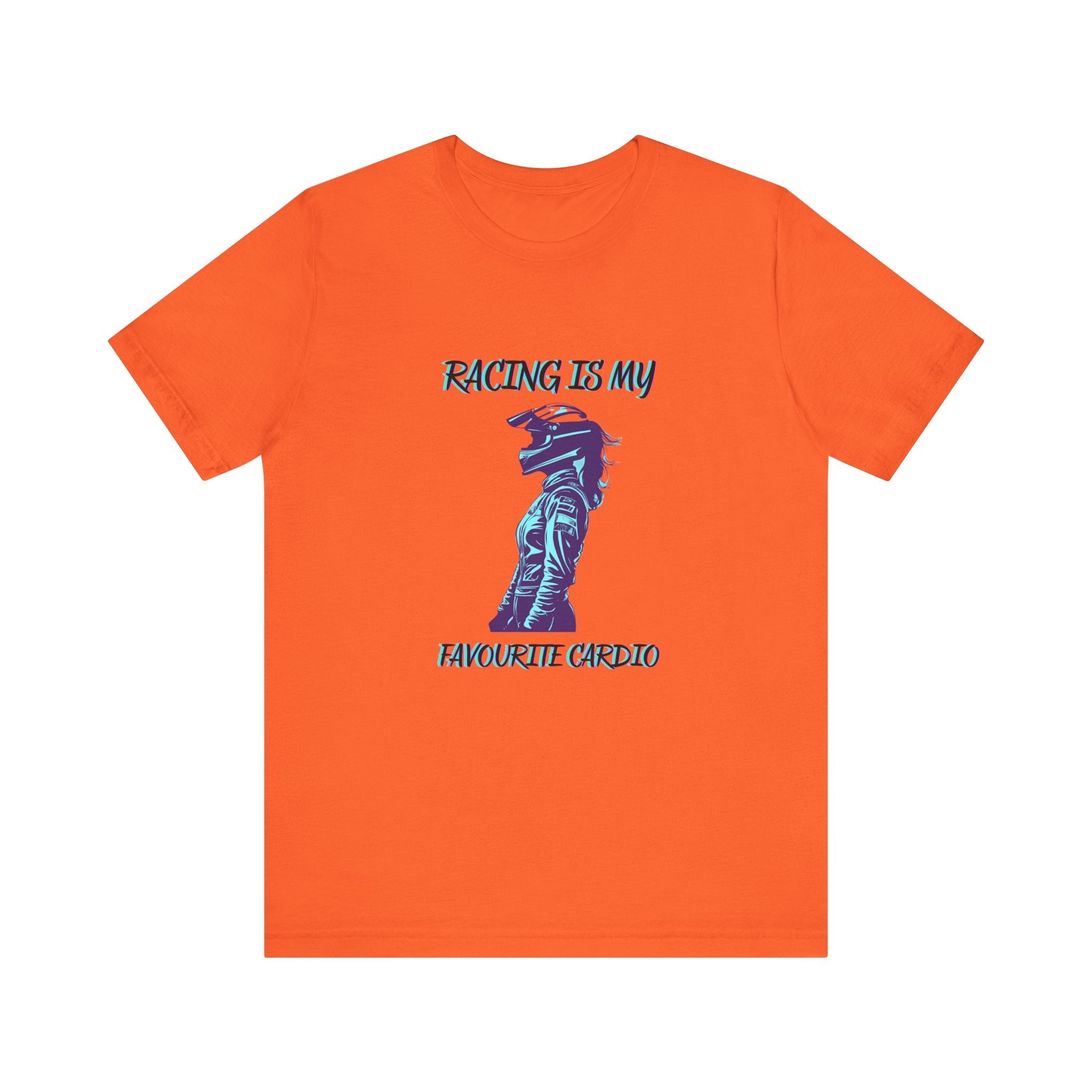 Women s Racing Car T Shirt Revved Up Born to Race Ash M